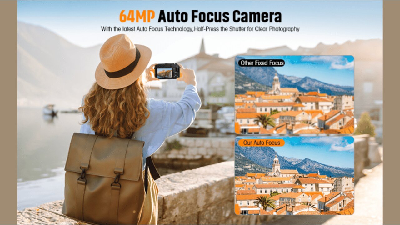 4K Compact Travel Video Camera