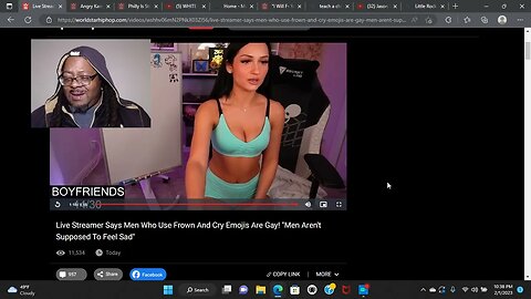 Live Streamer Says Men Who Use Frown And Cry Emojis Are G@y! "Men Aren't Supposed To Feel Sad"