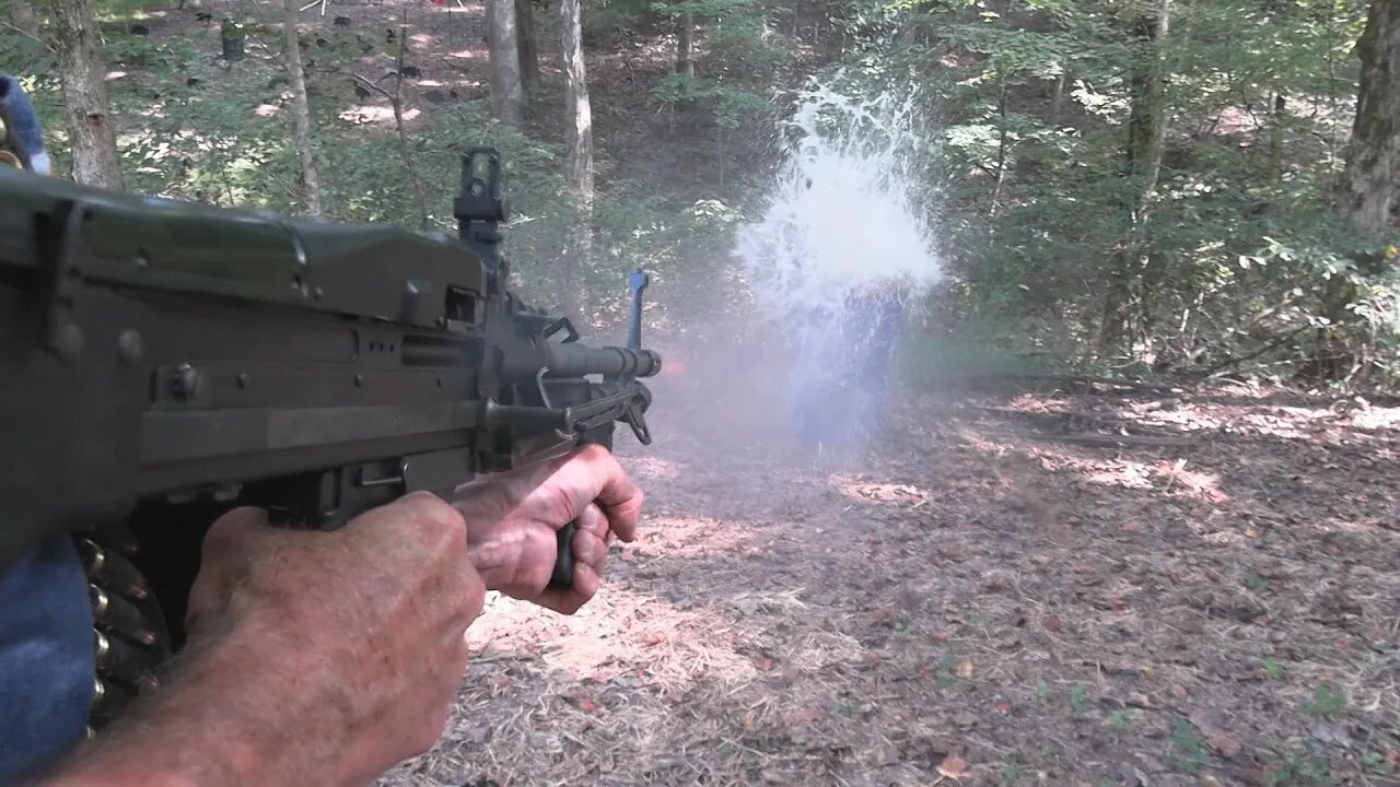 M60E3 vs Water Barrel