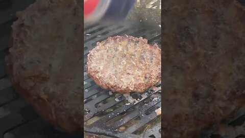 Wood #fire grilled burger at the #bushcraft camp