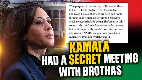 Kamala Had A Secret Meeting With Brothas To NOT Hand Out Reparation Checks