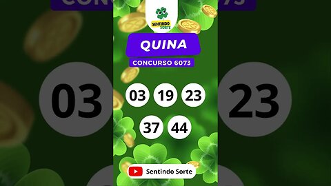 🍀 Resultado QUINA 6073 | Sentindo Sorte #shorts