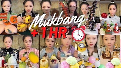 [1 hour] VARIOUS DESSERTS EATING MUKBANG Compilation || KUAISHOU/KWAI EATING#ASMR#MUKBANG #XYAO YU