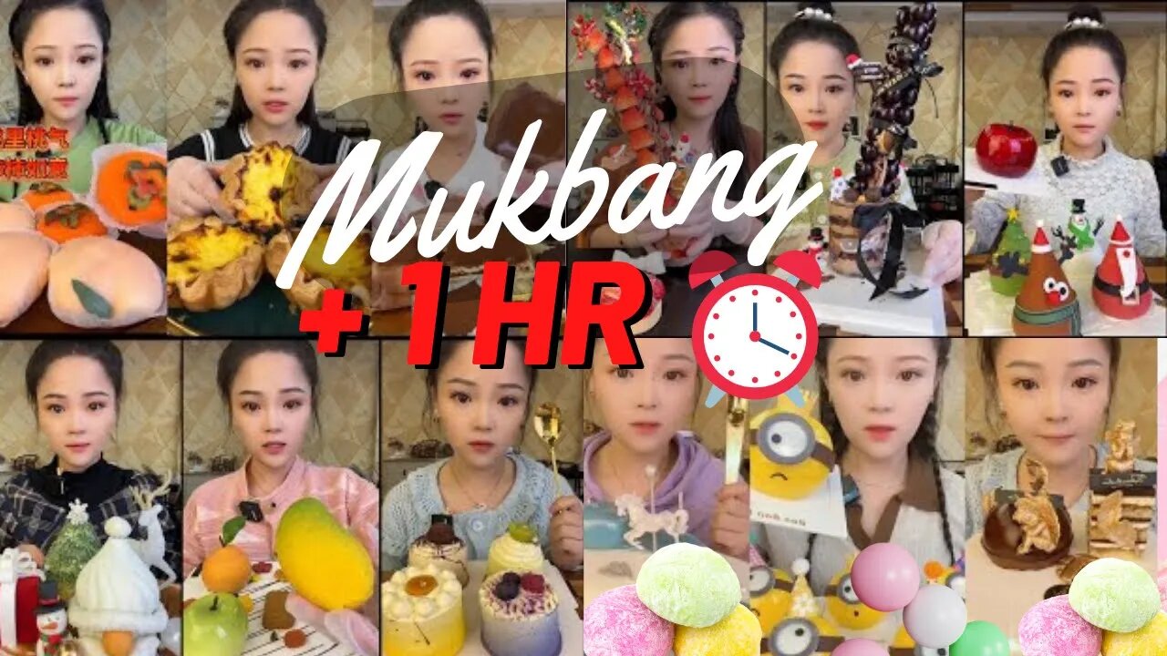 [1 hour] VARIOUS DESSERTS EATING MUKBANG Compilation || KUAISHOU/KWAI EATING#ASMR#MUKBANG #XYAO YU