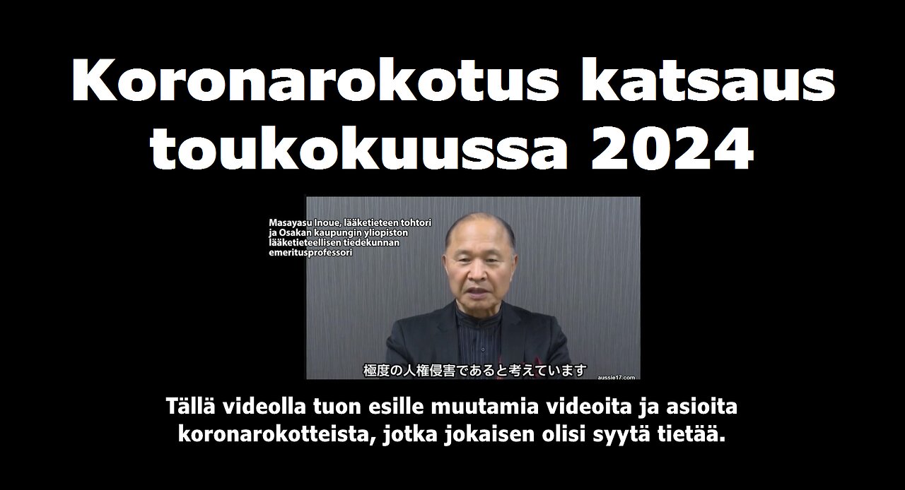 Koronarokotus katsaus toukokuussa 2024
