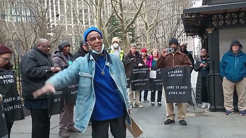 The Marvin Pines #marvinpines Emergency Action outside City Hall 2/9/23