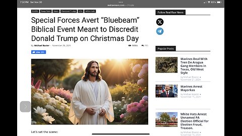 Special Forces Avert “Bluebeam” Biblical Event Meant to Discredit Donald Trump on Christmas Day