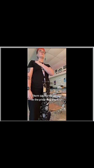 Gay Teacher Pledges Allegiance to America's NEW Flag...