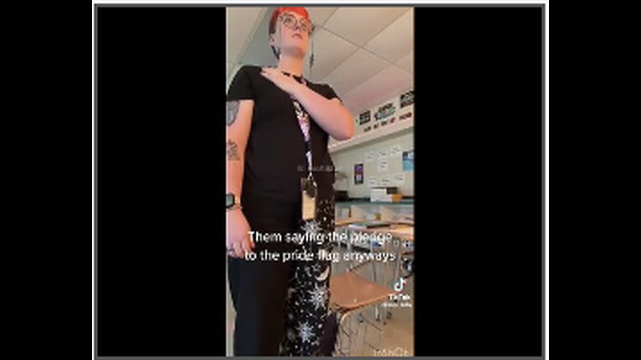 Gay Teacher Pledges Allegiance to America's NEW Flag...