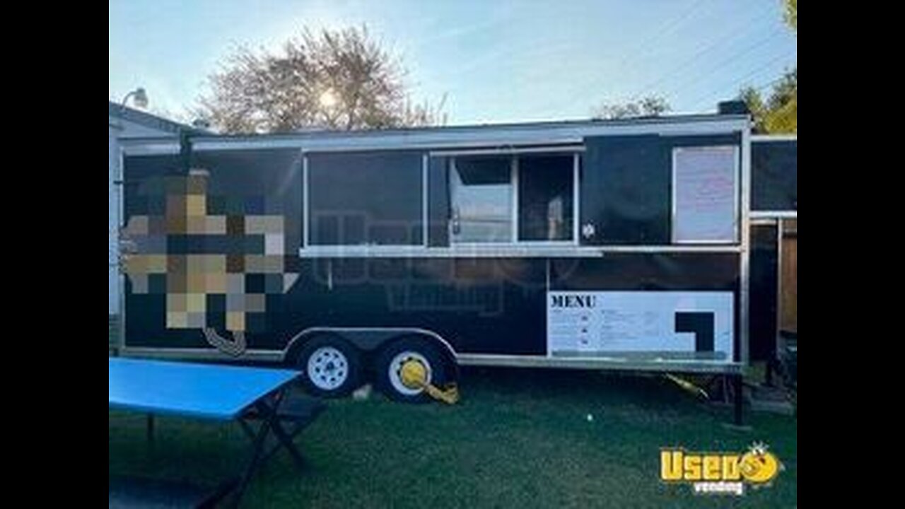 2020 - 8' x 20' Mobile Kitchen Concession Trailer with Fire Suppression System for Sale in Texas