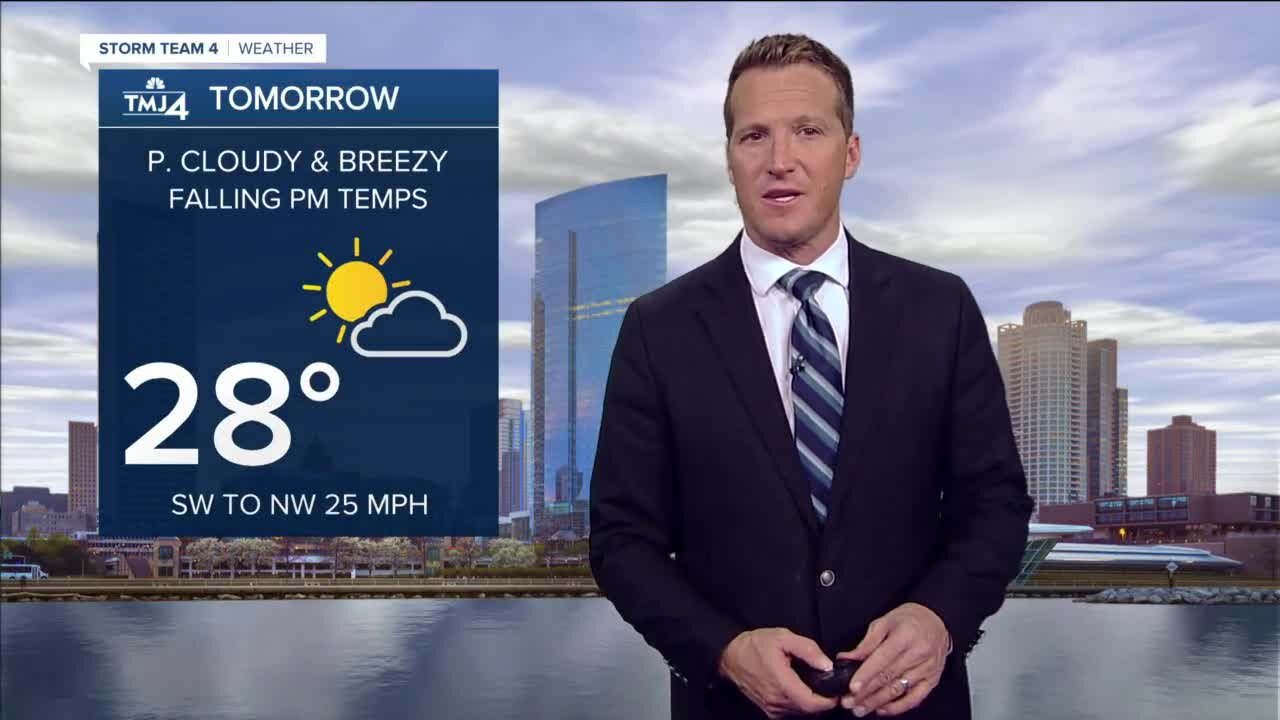 Strong cold front Thursday brings flurries and dropping temps