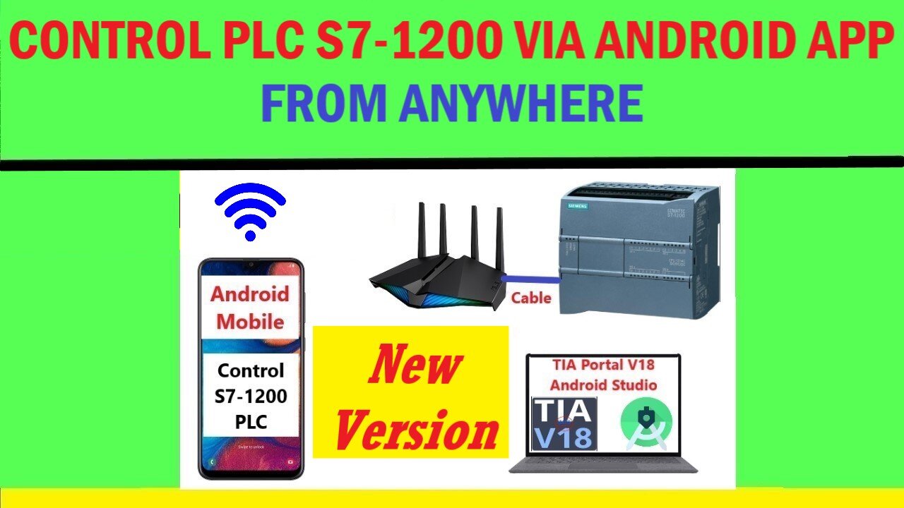 0001 - Control S7 1200 PLC with Android App mobile - anywhere