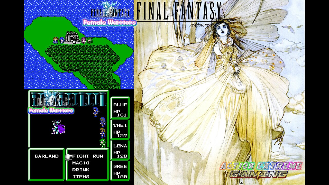 Final Fantasy 1: Female Warriors Rom Hack (Nes) - Female Warriors of Light Rescue Princess Sarah from Garland