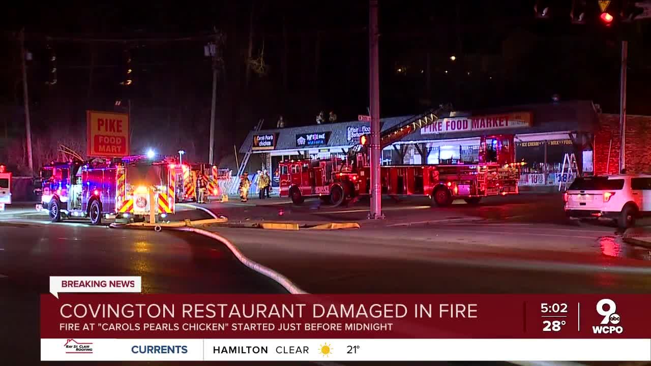 Chicken restaurant damaged in fire