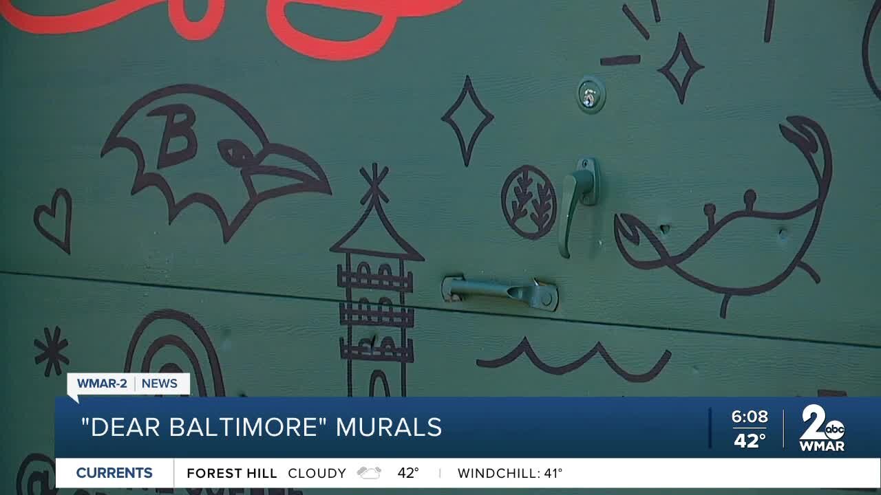 Designer's "Dear Baltimore" murals spread positivity, love in the city