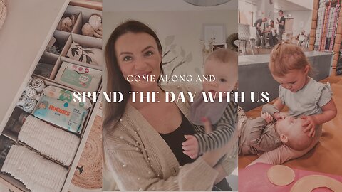 Day in the life with a 9 month old & a 3 year old | cleaning & organising