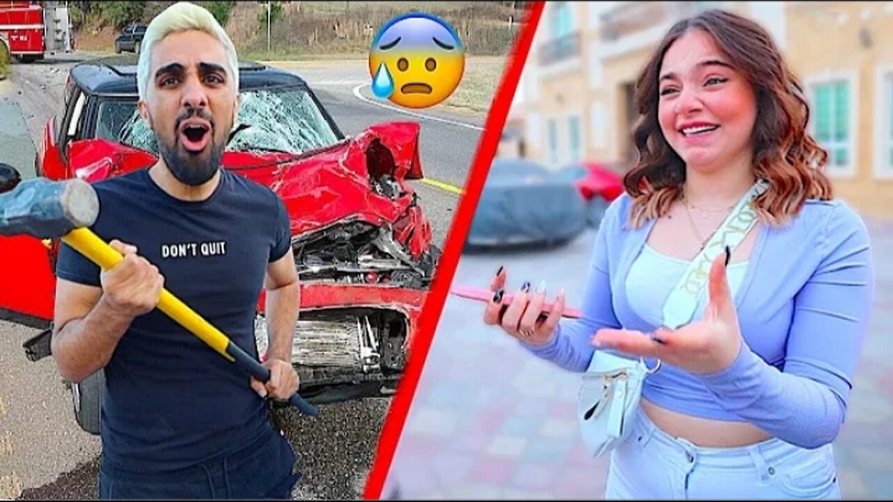 I CRASHED MY FRIENDS CAR AND SURPRISED HER WITH A NEW ONE...