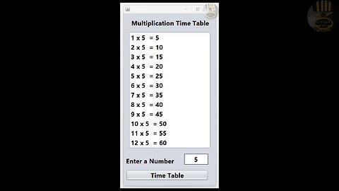 How to Create a Multiplication Times Table using For Loop in Java NetBeans