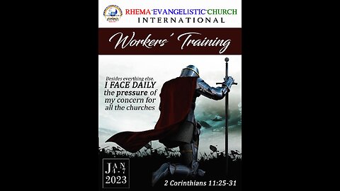 2023 Workers' Training | January 5 Afternoon Service | PastorB.