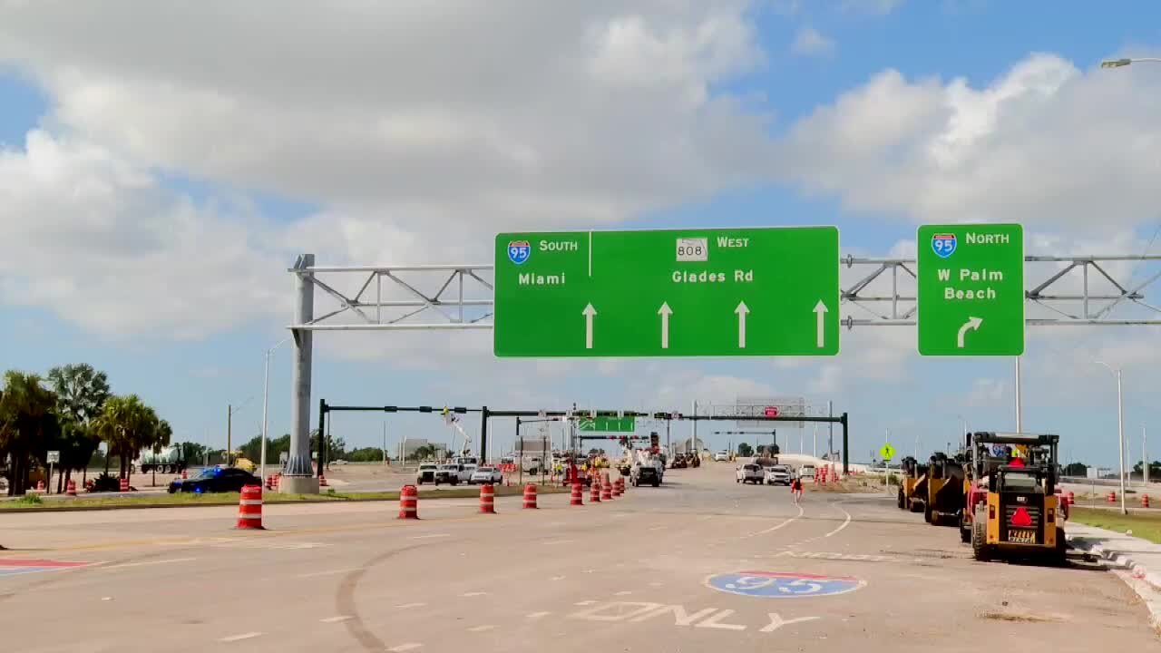 New I-95 diverging diamond interchange in Boca Raton completed