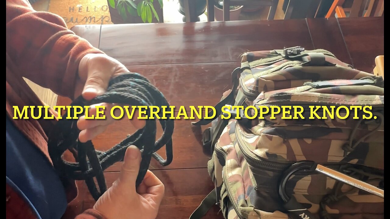 How to tie essential multiple overhand stopper knots at once.