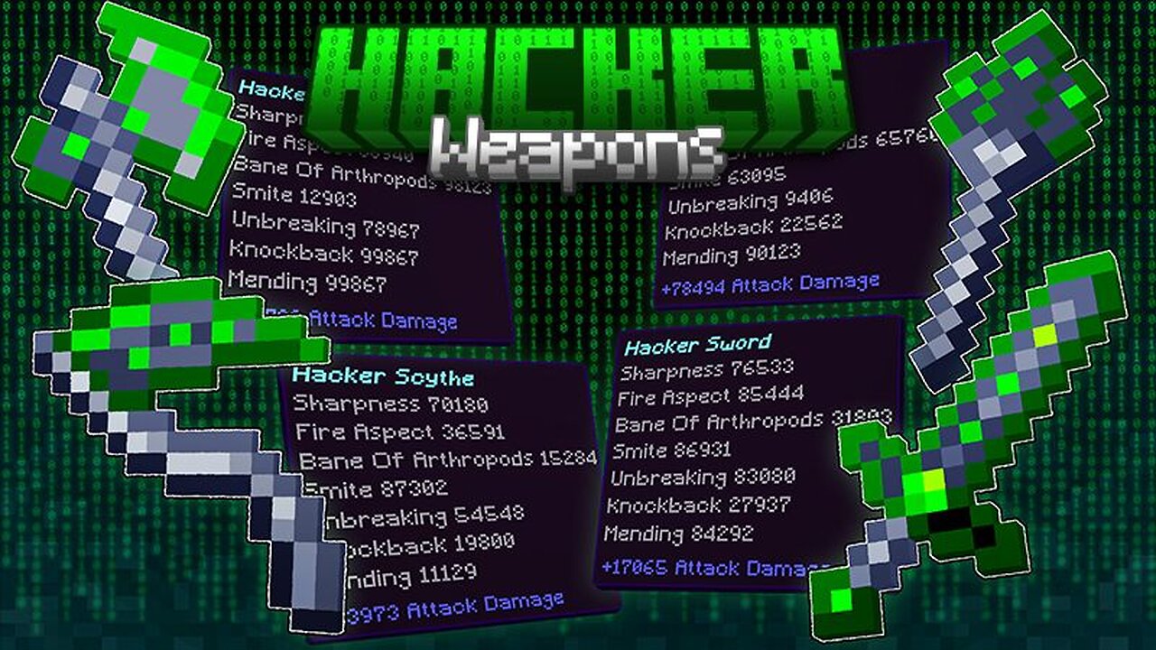 Minecraft: Hacker Weapons Gameplay