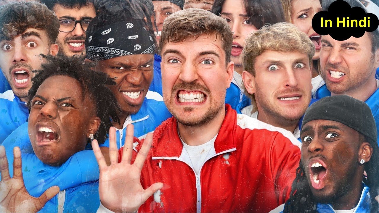 50 Youtubers Fight For $1,00,000,000 #mrbeasthindi #mrbeasthindichannel ‪