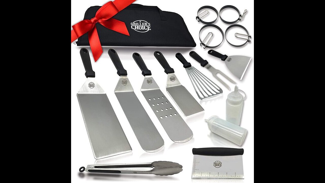 Portable Camping Kitchen Utensil Set-27 Piece Cookware Kit, Stainless Steel Outdoor Cooking and...