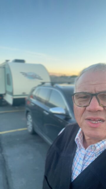 Walmart in Ephrata. Windy