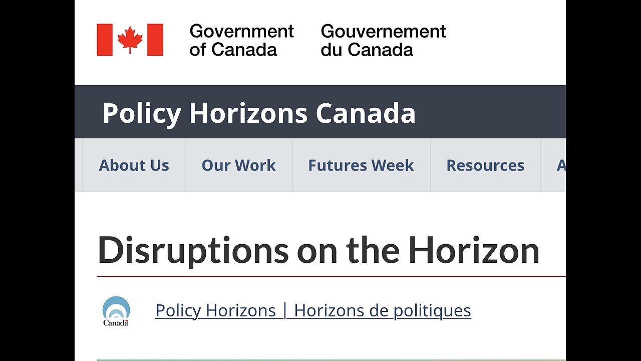 New Document Shows Collapse Of Canada Coming. 2024 Policy Horizons Report.