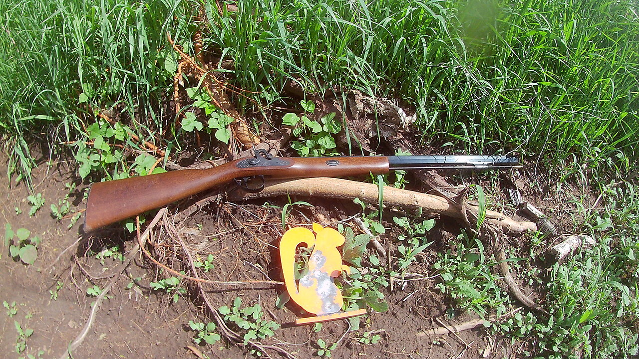 Target practice with a CVA Bobcat 36 Cal Muzzleloader