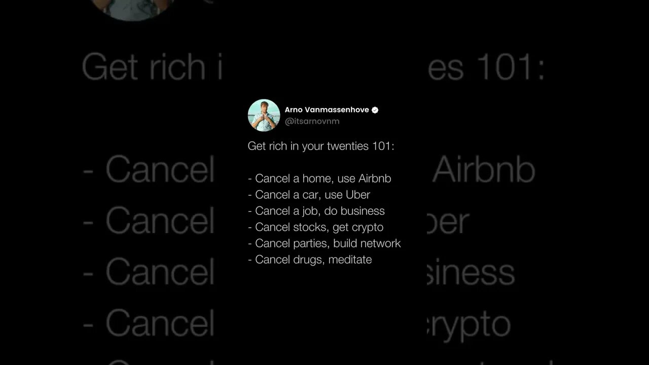 Get RICH In Your Twenties 101 | @ItsArnoVnm