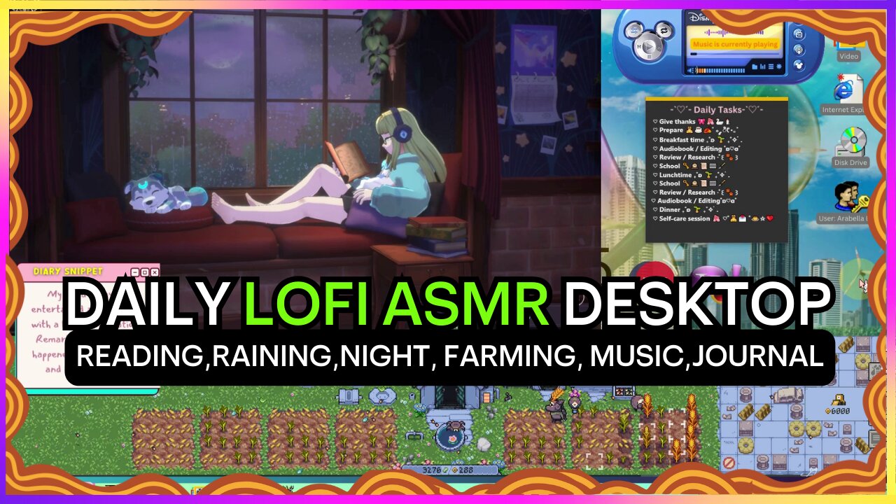 LOFI ASMR Reading Smooth Raining Night Journal May 4, 2024 🟡 Cozy Chill Wholesome