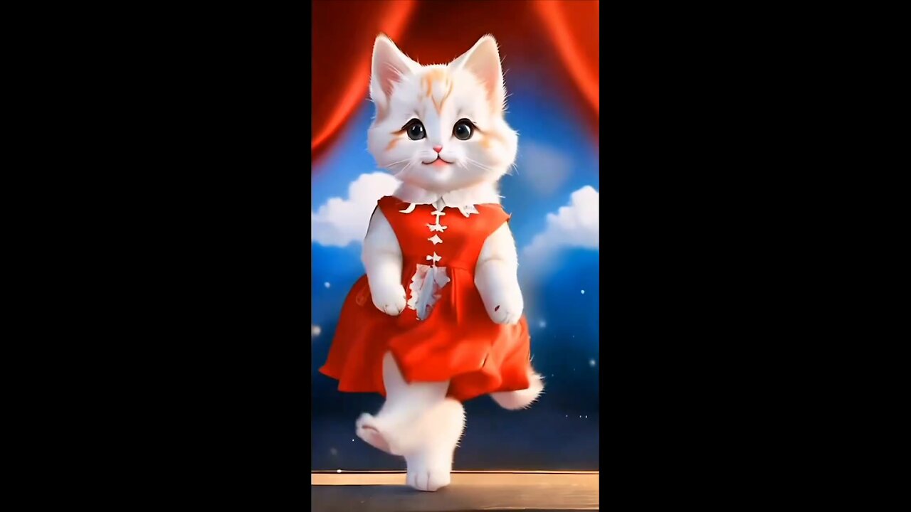 nice cat dance so cute cat