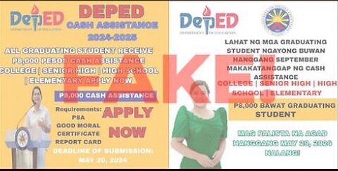 DepEd nagbabala laban sa fake FB Page na nag-aalok ng 8K student cash assistance