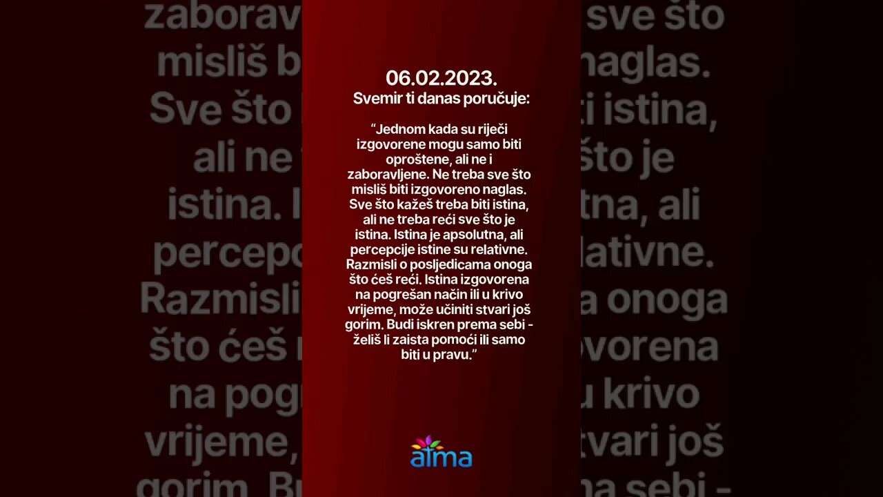Poruka Svemira 06.02.2023. 💙