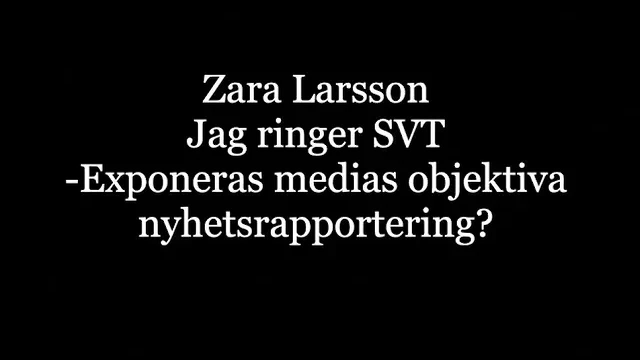 Zara Larsson -Jag ringer SVT