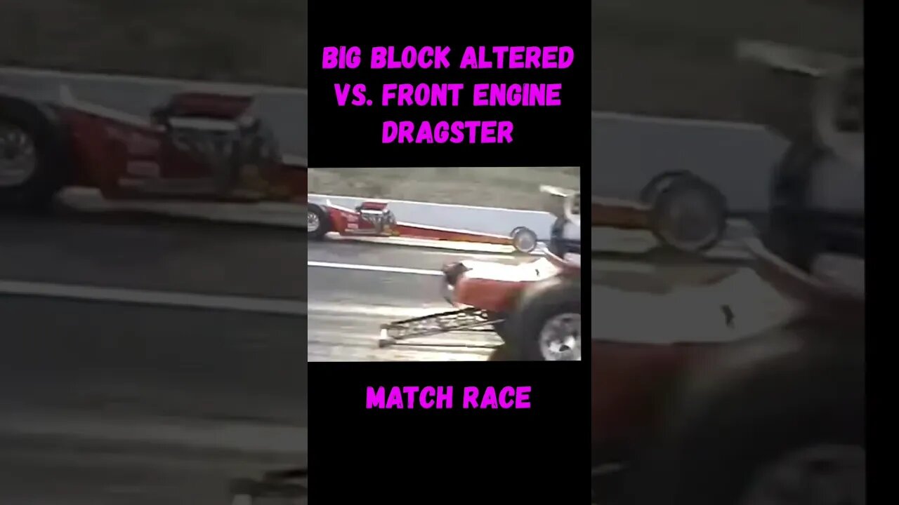 Big Block Altered Match Races a Front Engine Dragster! Match Race Madness! #shorts