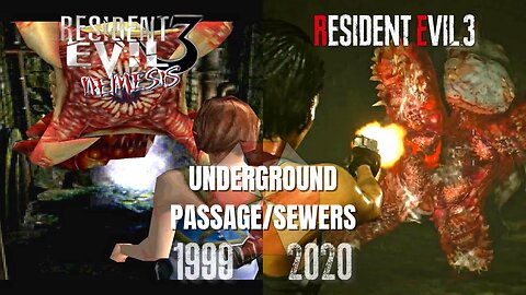 RE3 vs RE3 Remake: Underground Passage/Sewers