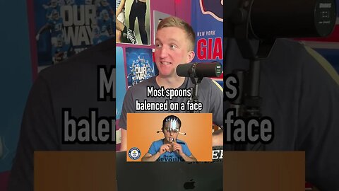 What’s The World Record For Spoons on a Face!? #shorts #worldrecord #record #guessinggame #tattoo
