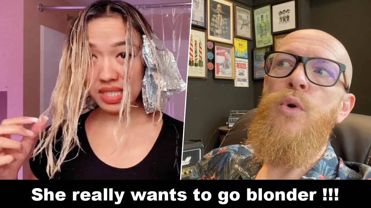 She really wants to go blonder !!! Hairdresser reacts to hair fails