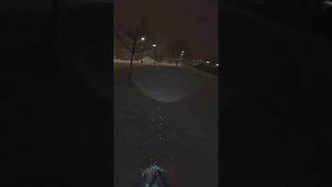 off-road quaxing shortcut in a -10°F snow storm