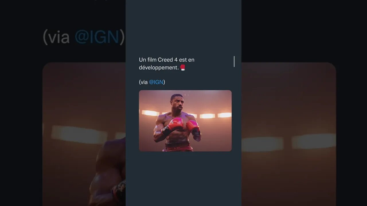 Un film Creed 4 est en développement.🥊