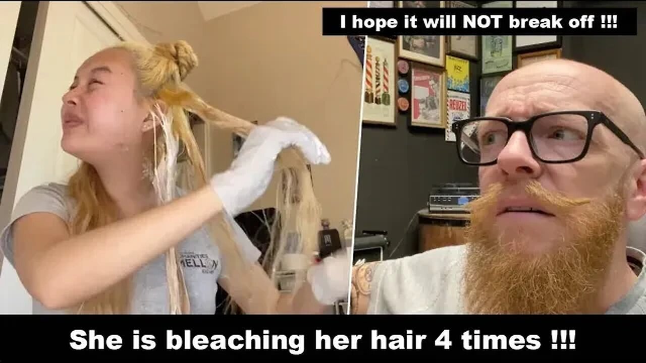 She bleached it 4 times !!! Hairdresser reacts to hair fail