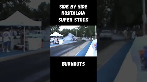 Wild Nostalgia Super Stock Pontiac and Ford Side by Side Burnouts! #shorts