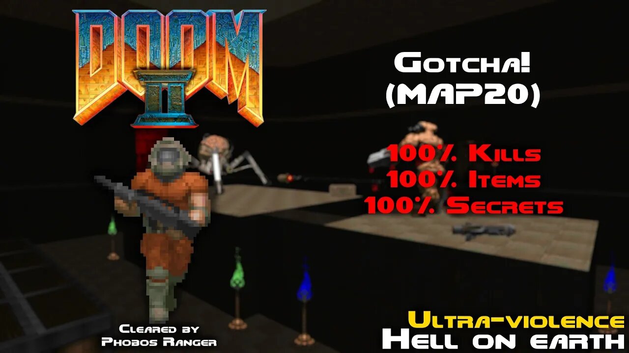 DOOM 2 - Gotcha! (MAP20) UV 100% Walkthrough