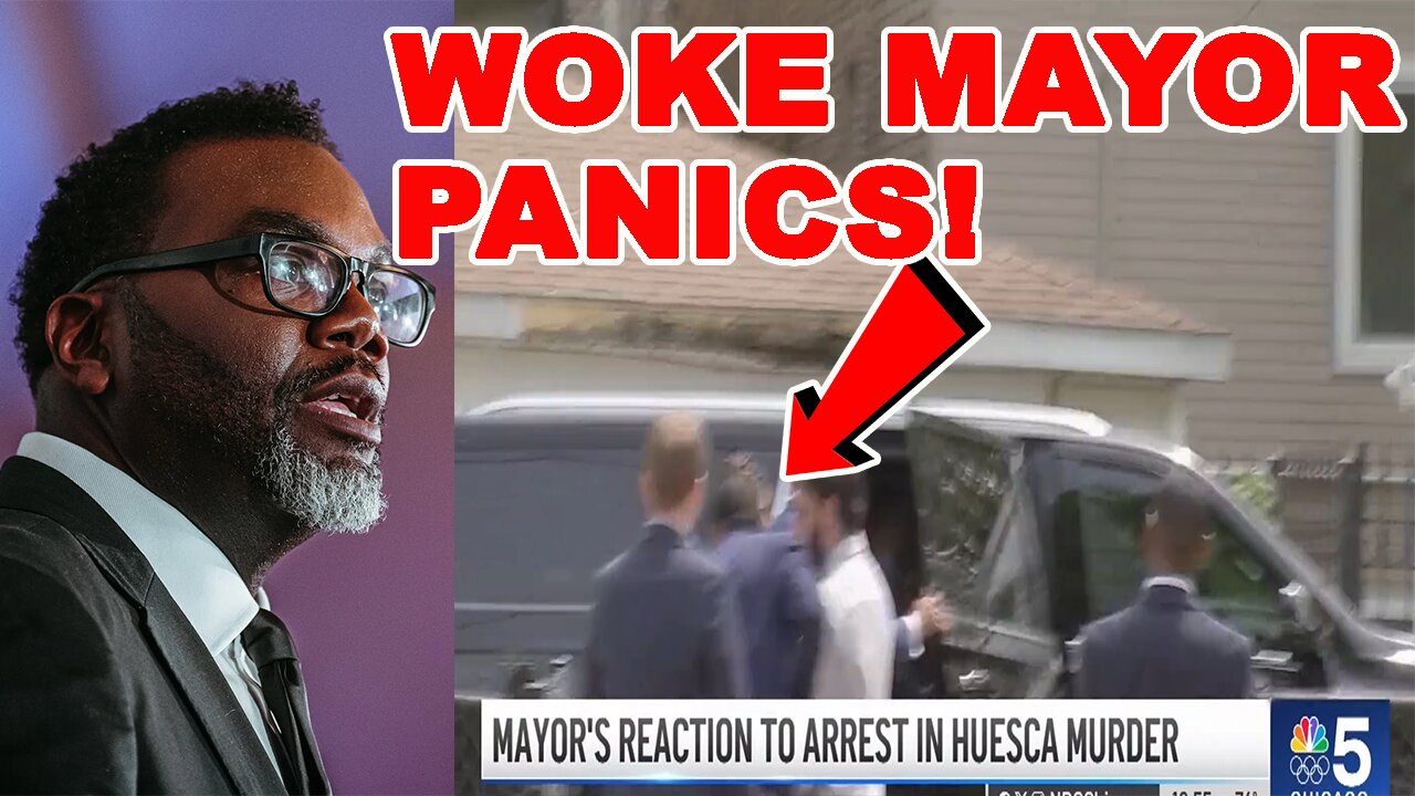 Mayor Brandon Johnson PANICS! RUNS AWAY from media when confronted on arrest of Cop KILLING criminal