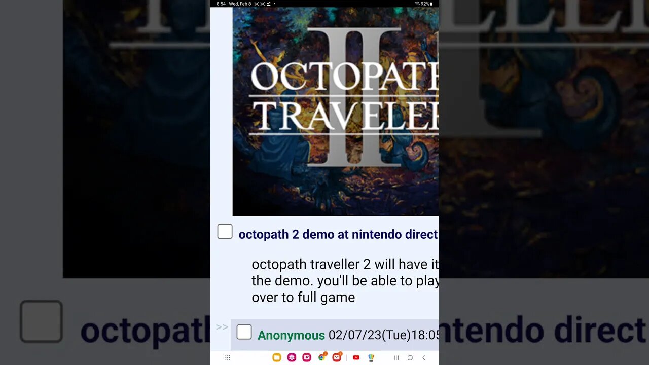 Nintendo direct leak octopath 2 demo