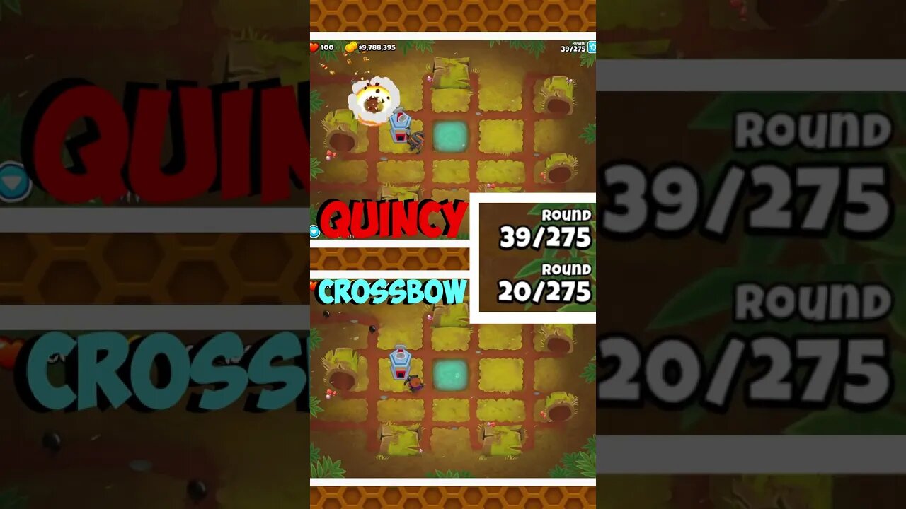 Quincy VS Crossbow in BTD6