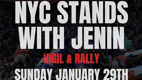 NYC Stands with Jenin Rally 1/29/23